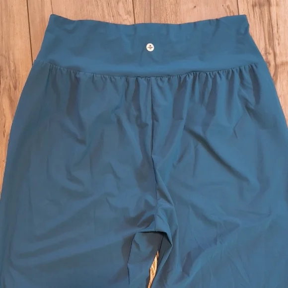 NWOT HALARA Blue High-Waisted Track Pants - Picture 7 of 8